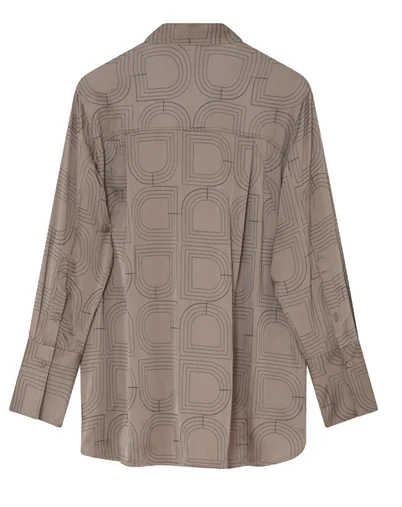 Day Birger et Mikkelsen - Stella Fluid Viscose Stitch Bluse - Walnut